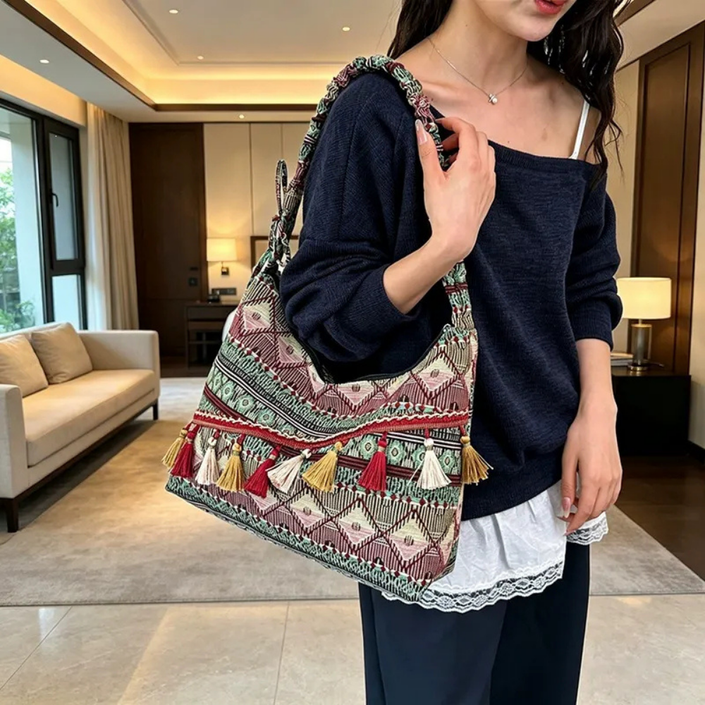 Marivelle Tassel-Trim Tote Bag