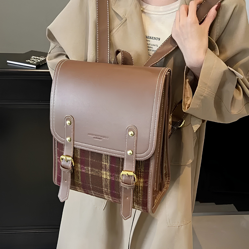 Kavira Plaid Backpack