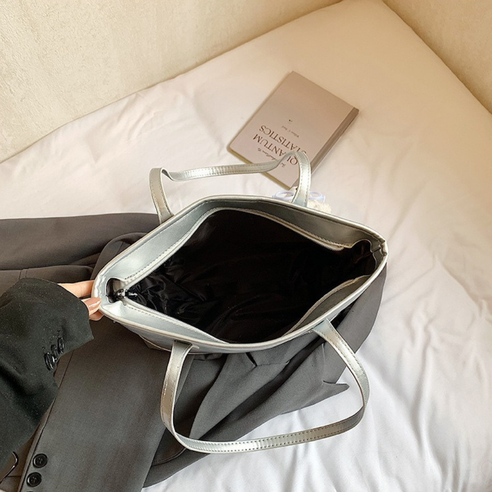Elowen Denim-Look Tote Bag