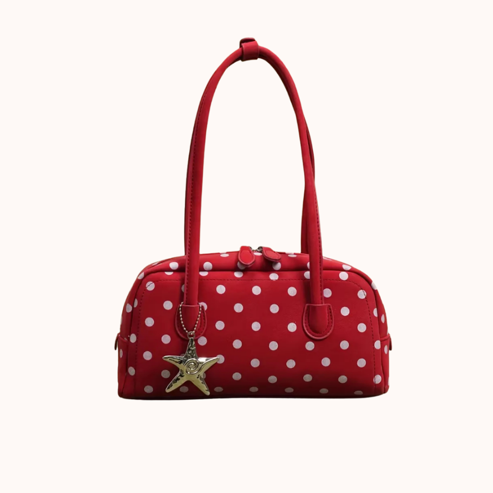 Poléris Polka Dot Barrel Bag