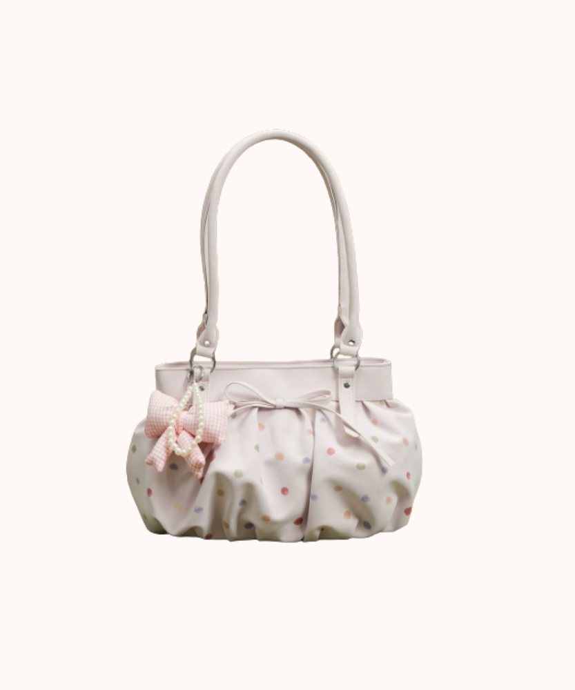 Caspina Polka Dot Shoulder Bag
