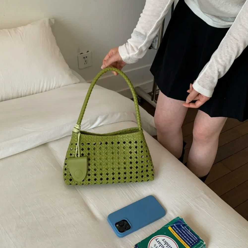 Tesoria Woven Shoulder Bag