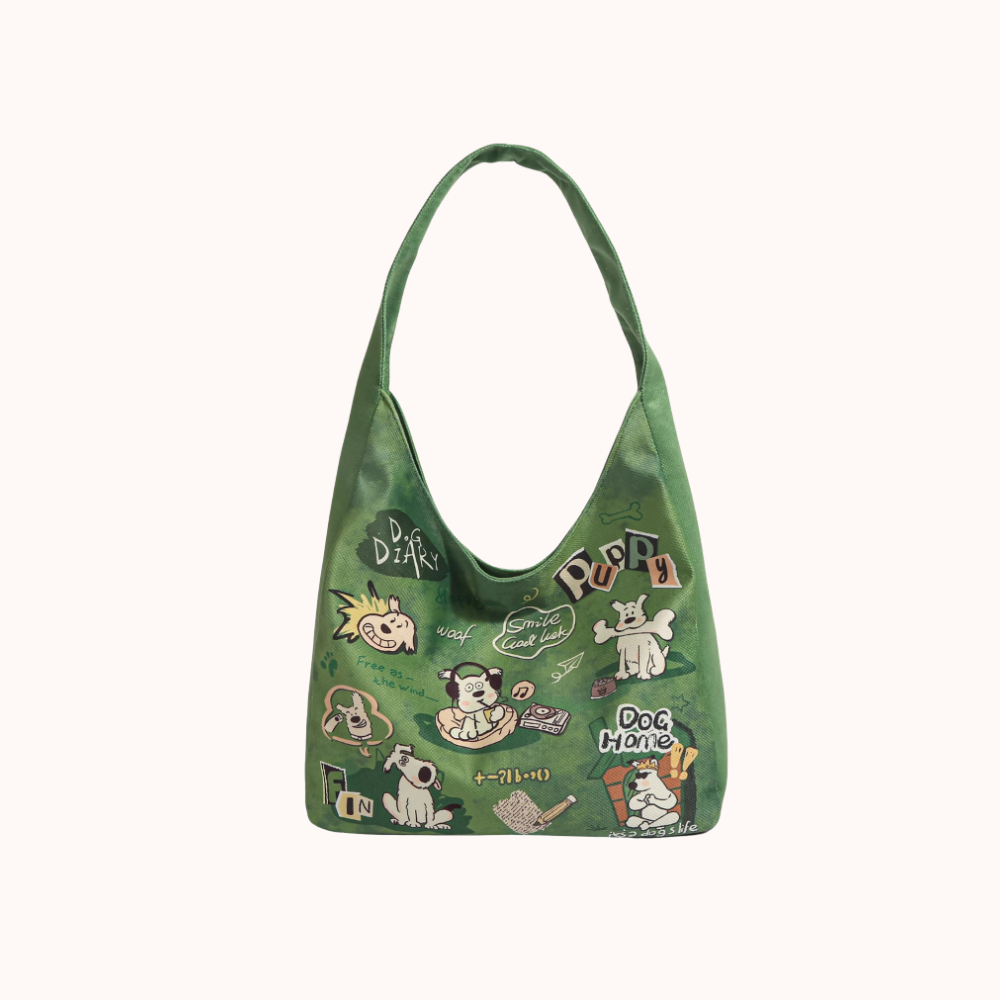 Canella Dog Print Shoulder Bag