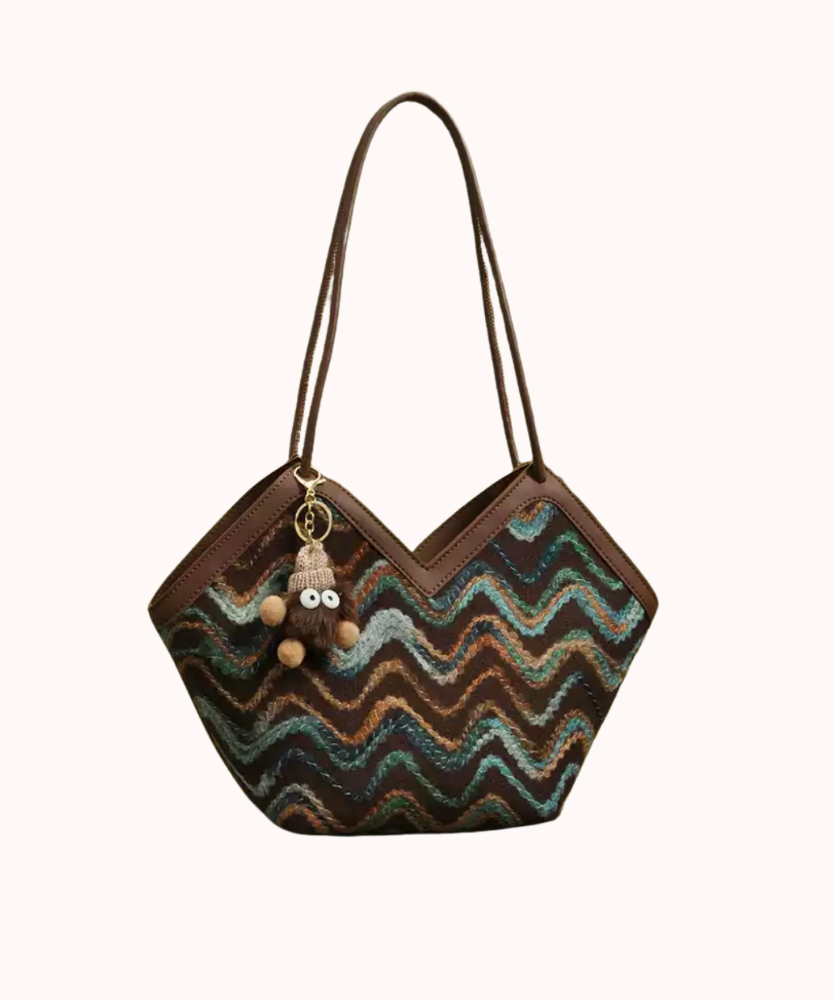 Délaine Woven Tote Bag