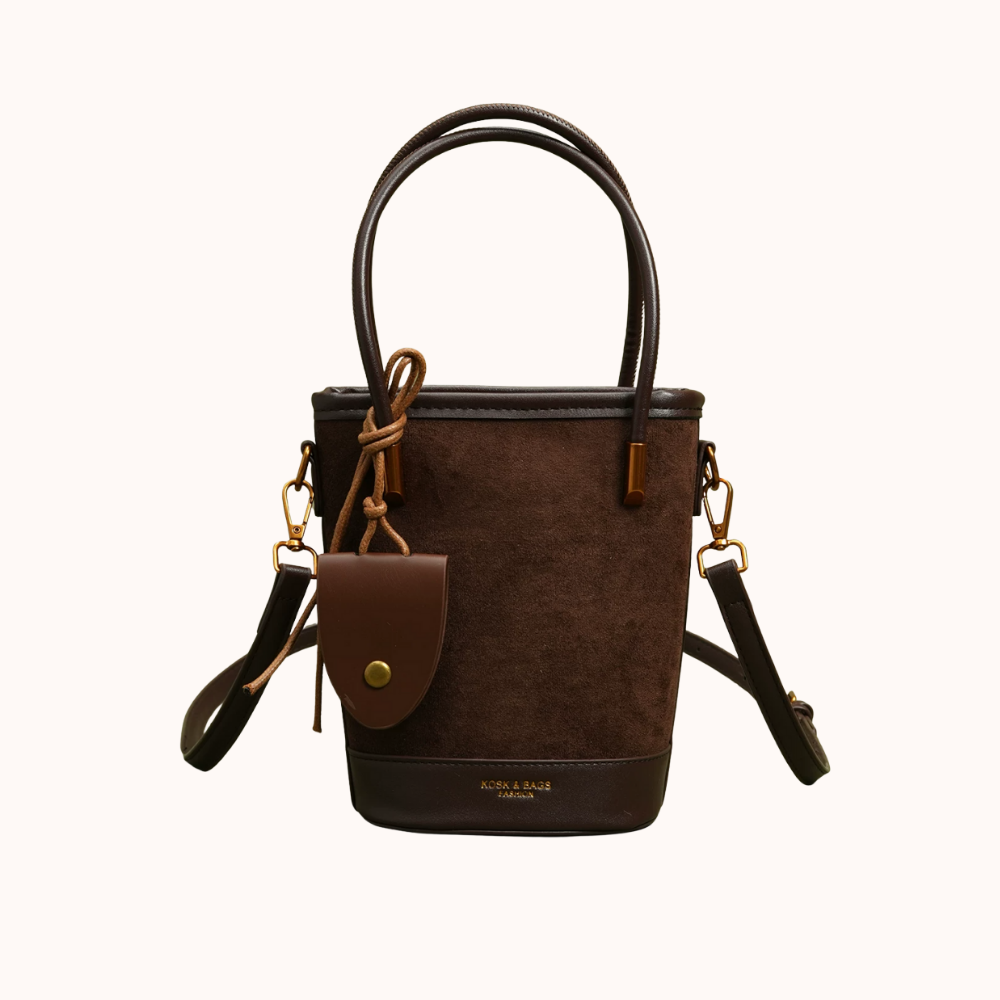 Évora Suede-Look Bucket Bag