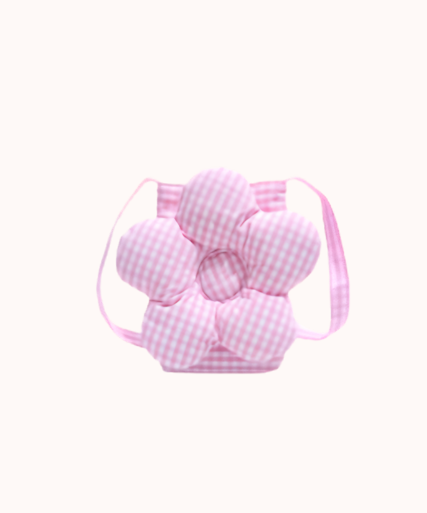 Solenne Gingham Flower Mini Shoulder Bag