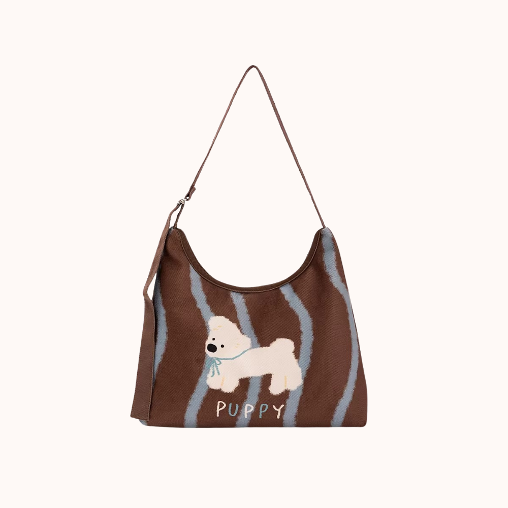 Pupelle Dog Print Shoulder Bag