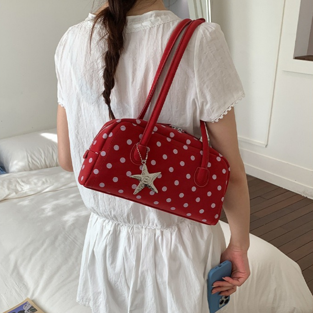 Poléris Polka Dot Barrel Bag