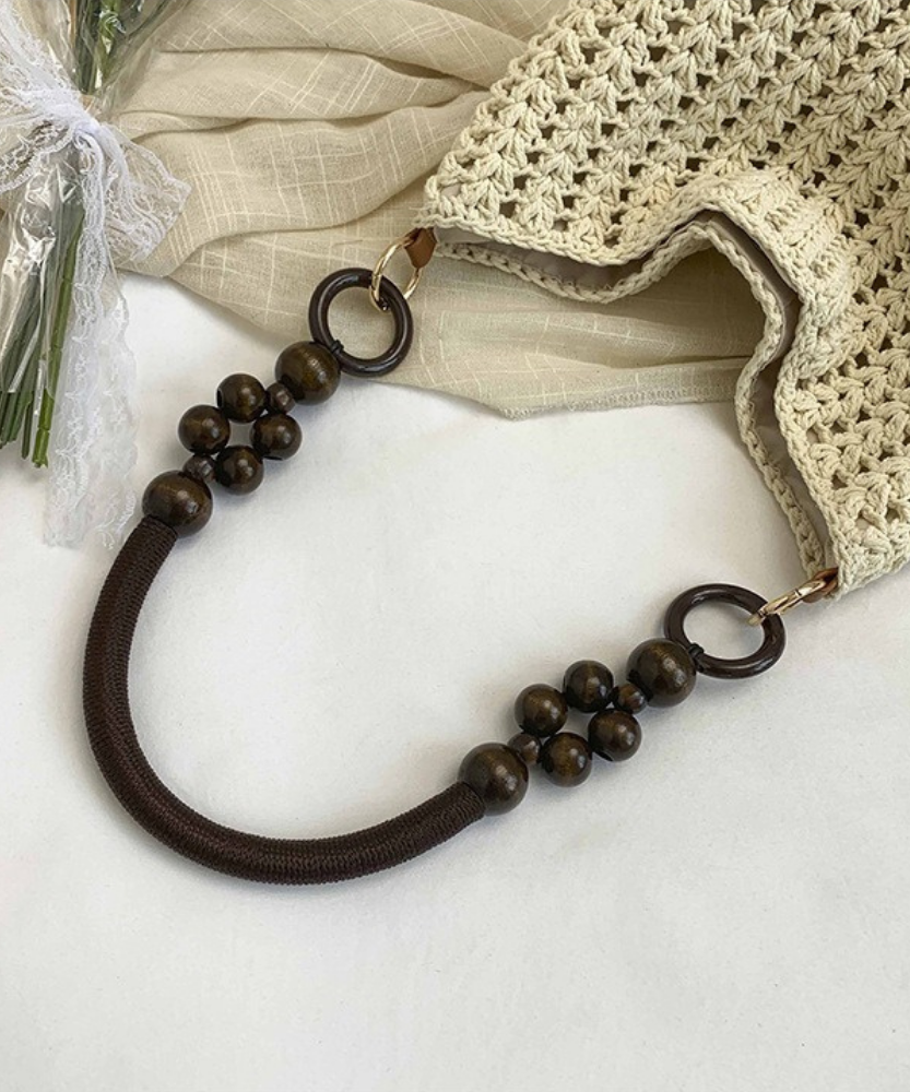 Marélle Beaded Handle Woven Bag