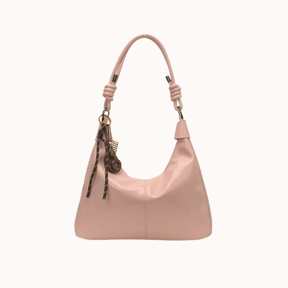 Léonie Glossy Hobo Bag