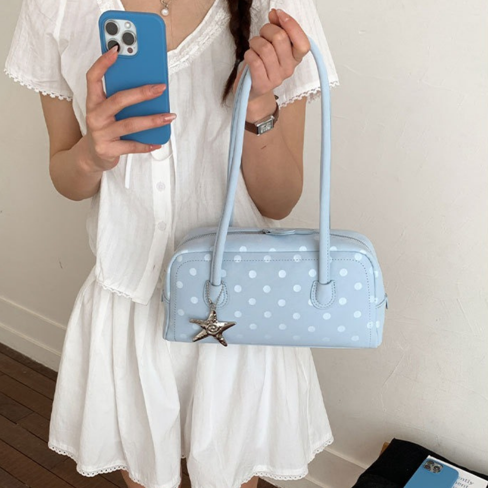 Poléris Polka Dot Barrel Bag