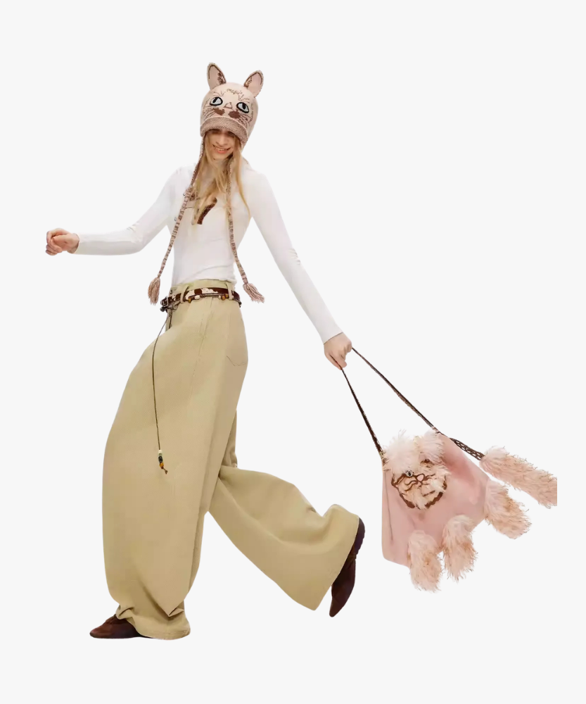 Félinea Faux Fur Cat Shoulder Bag