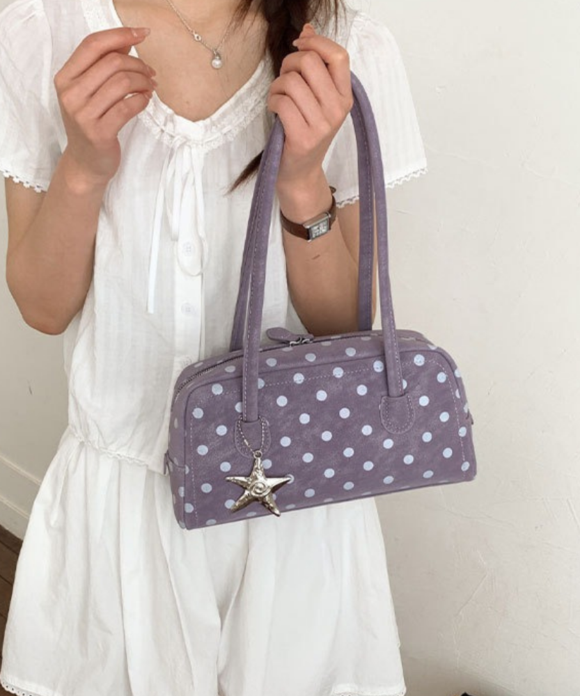 Poléris Polka Dot Barrel Bag