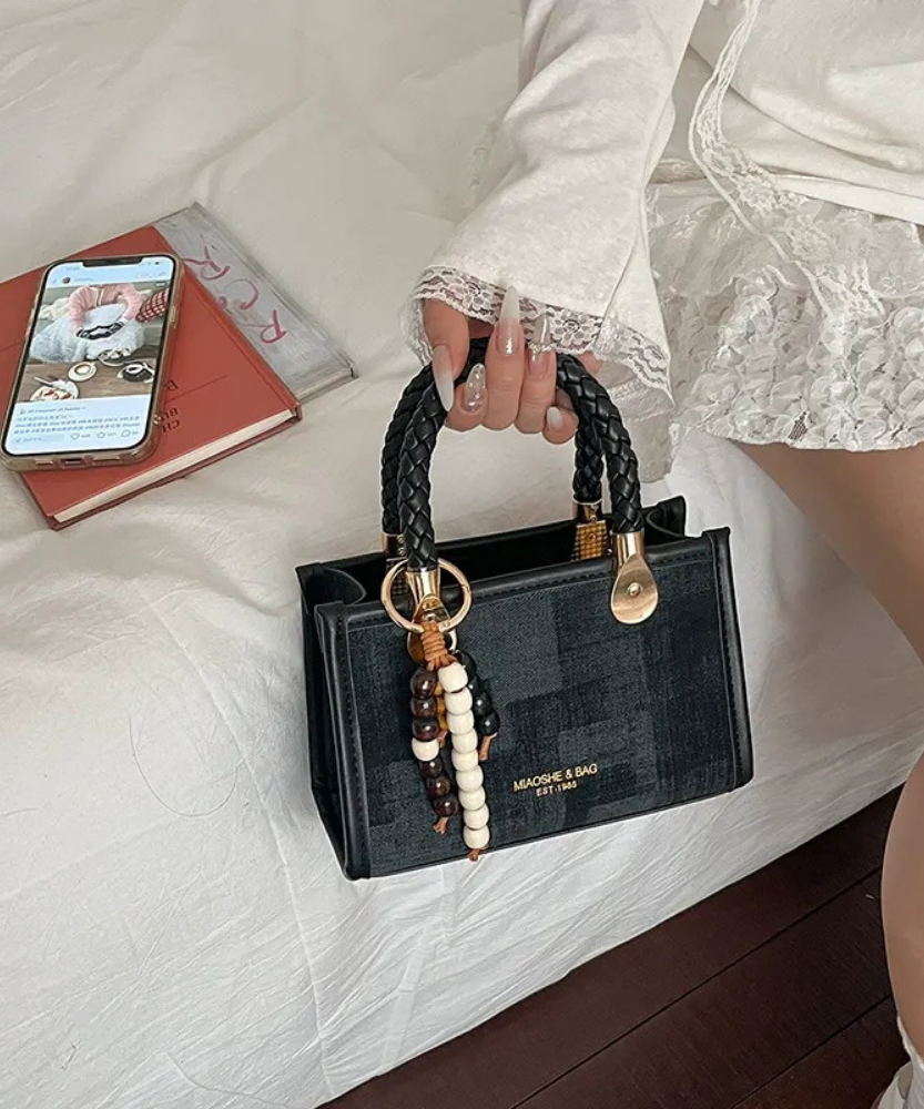 Capucine Braided Handle Mini Handbag