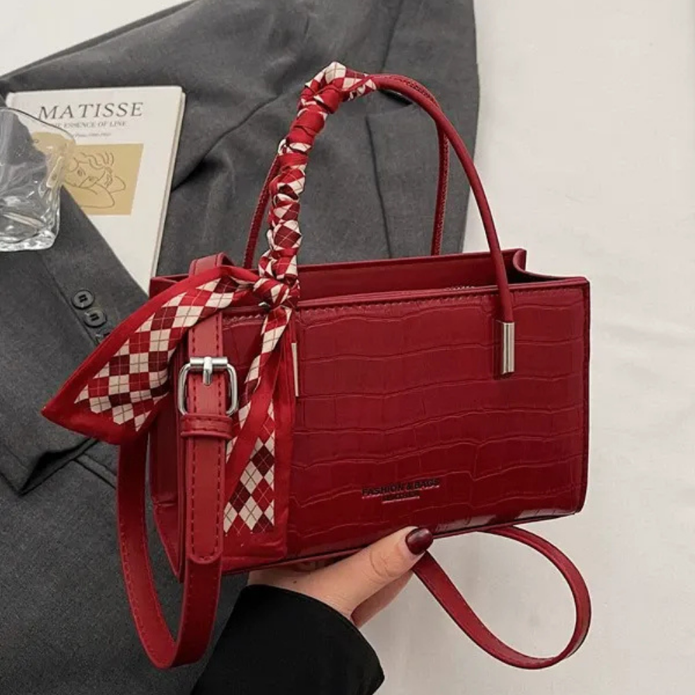 Novera Croc-Embossed Mini Shoulder Bag