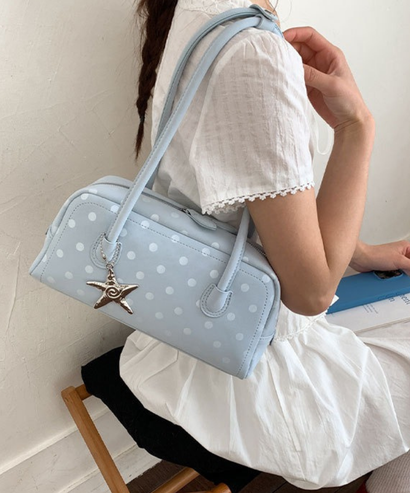 Poléris Polka Dot Barrel Bag