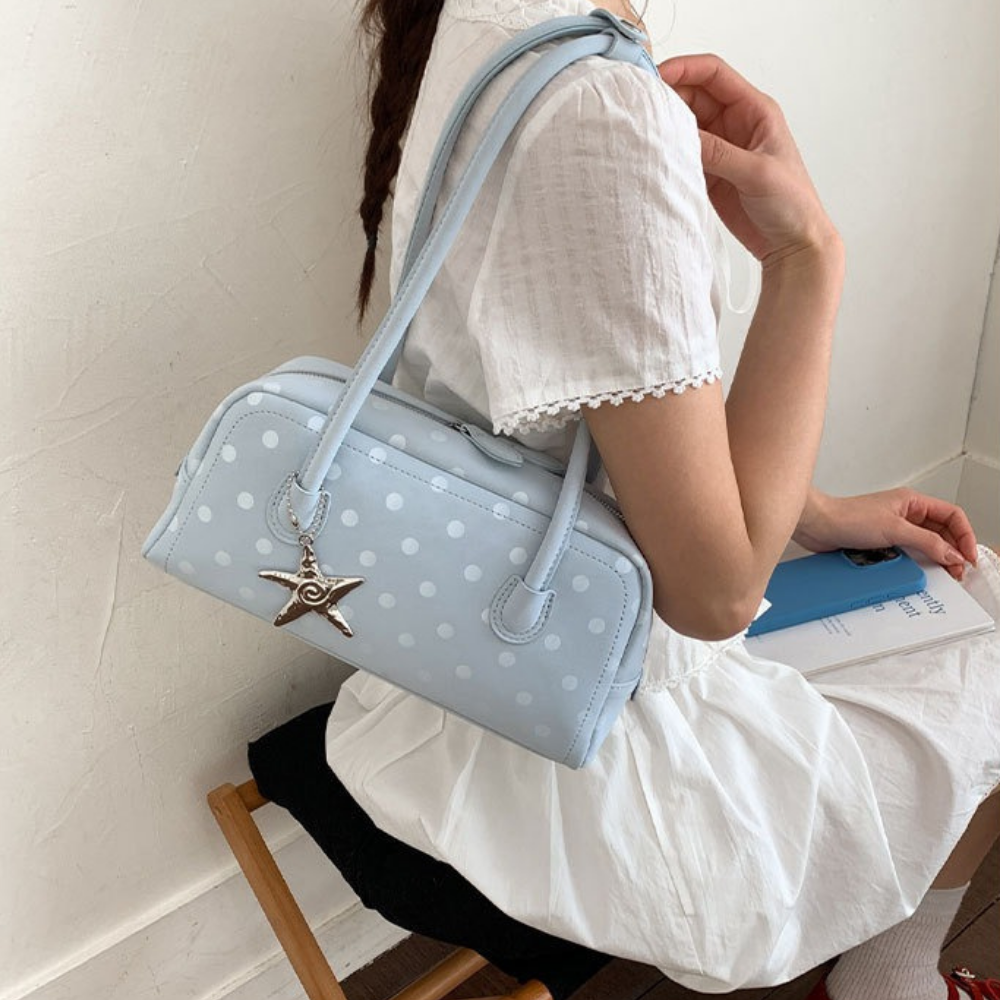 Poléris Polka Dot Barrel Bag