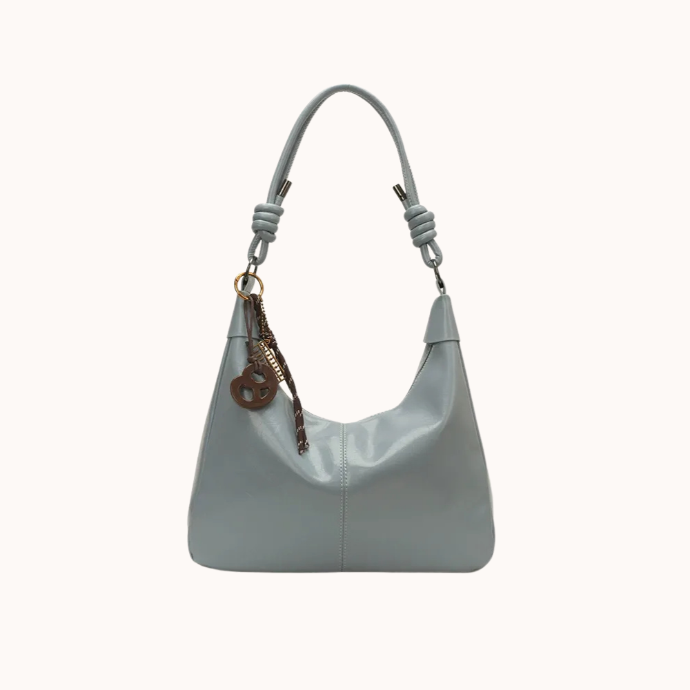 Léonie Glossy Hobo Bag