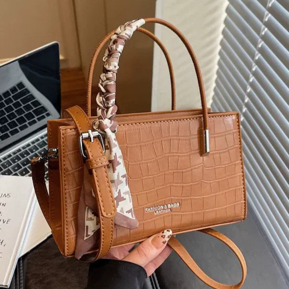 Novera Croc-Embossed Mini Shoulder Bag
