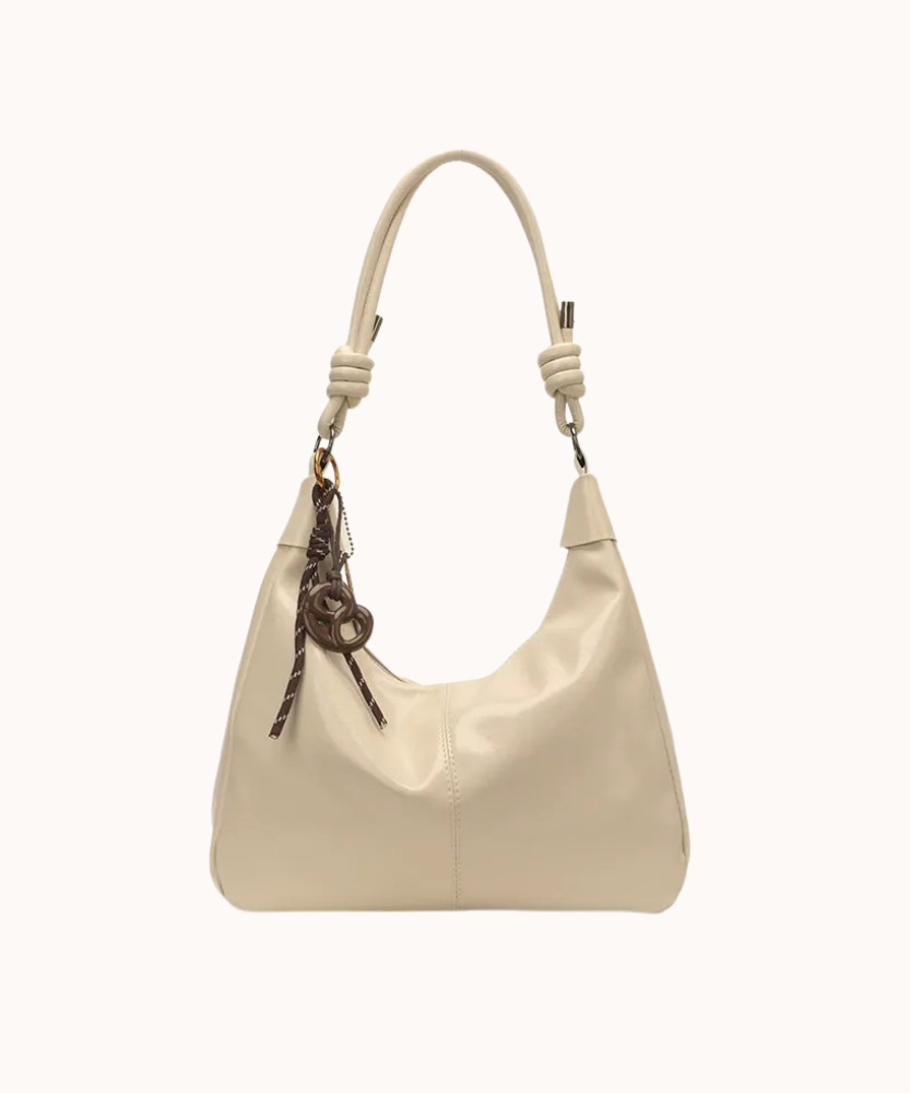 Léonie Glossy Hobo Bag