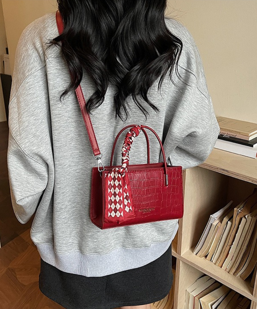 Novera Croc-Embossed Mini Shoulder Bag