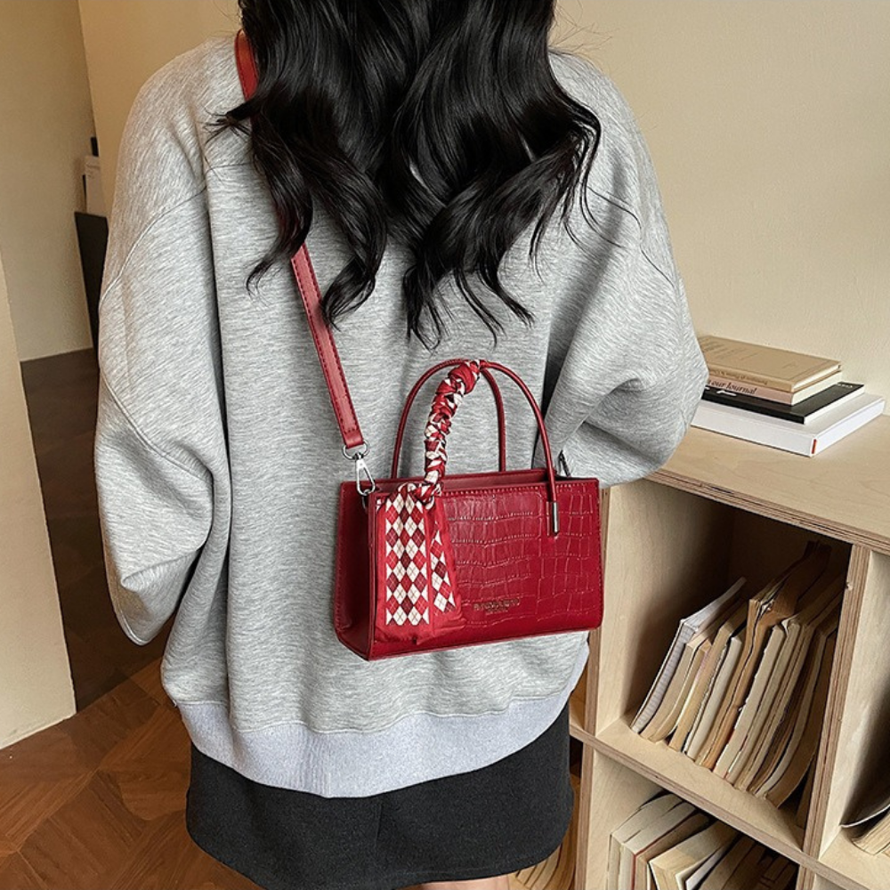 Novera Croc-Embossed Mini Shoulder Bag