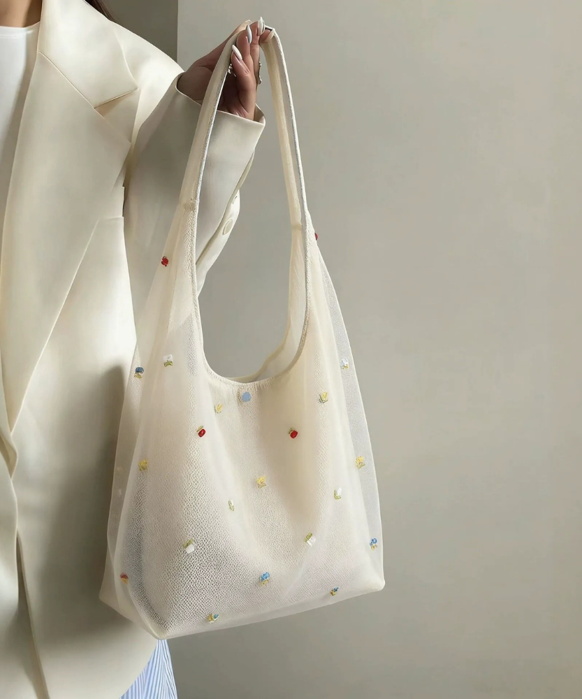 Antria Embroidered Shoulder Bag