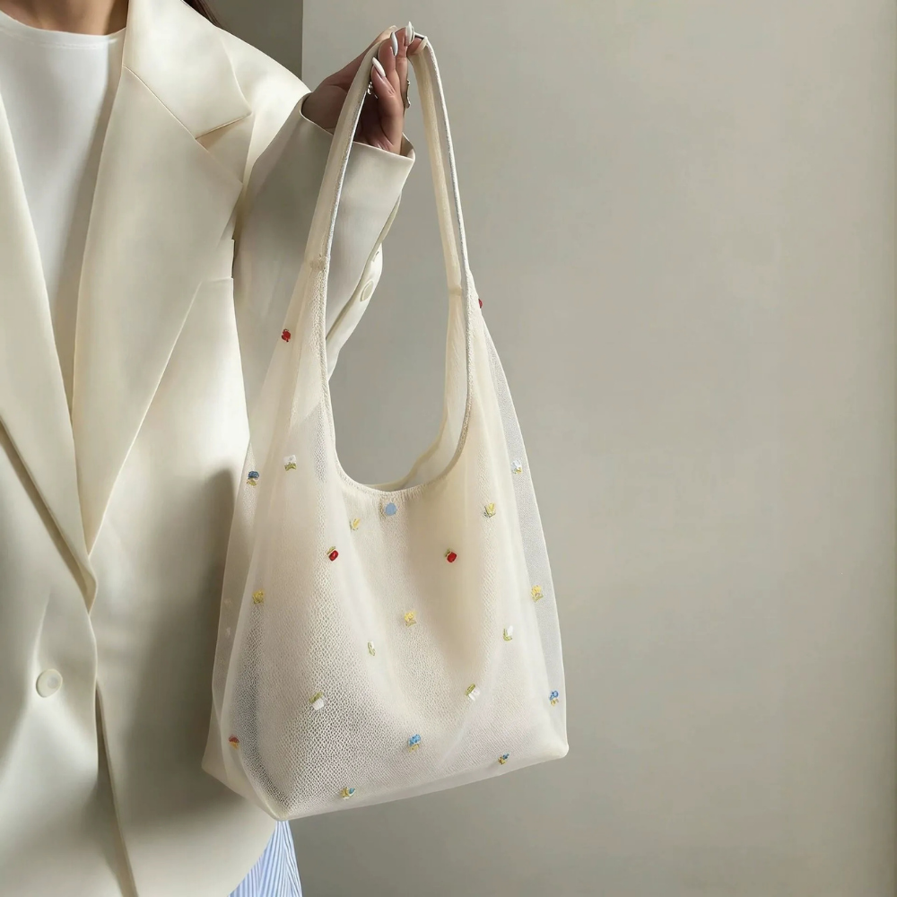 Antria Embroidered Shoulder Bag