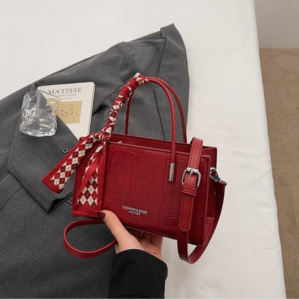 Novera Croc-Embossed Mini Shoulder Bag