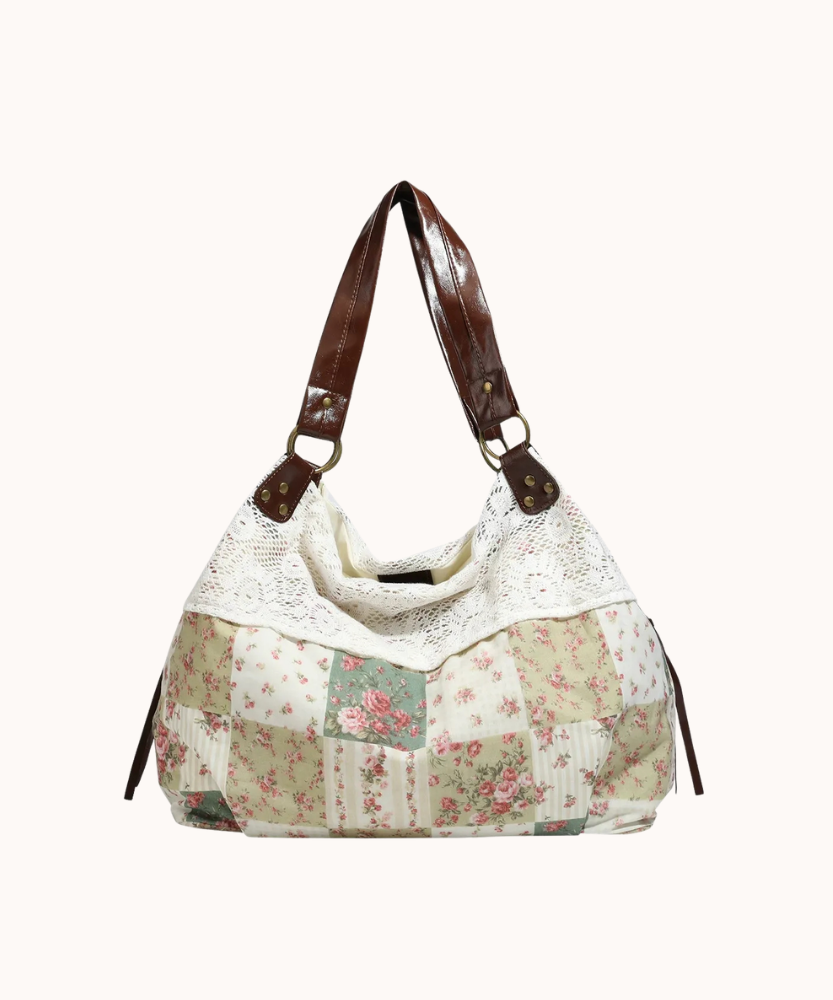 Olyra Lace-Trim Shoulder Bag