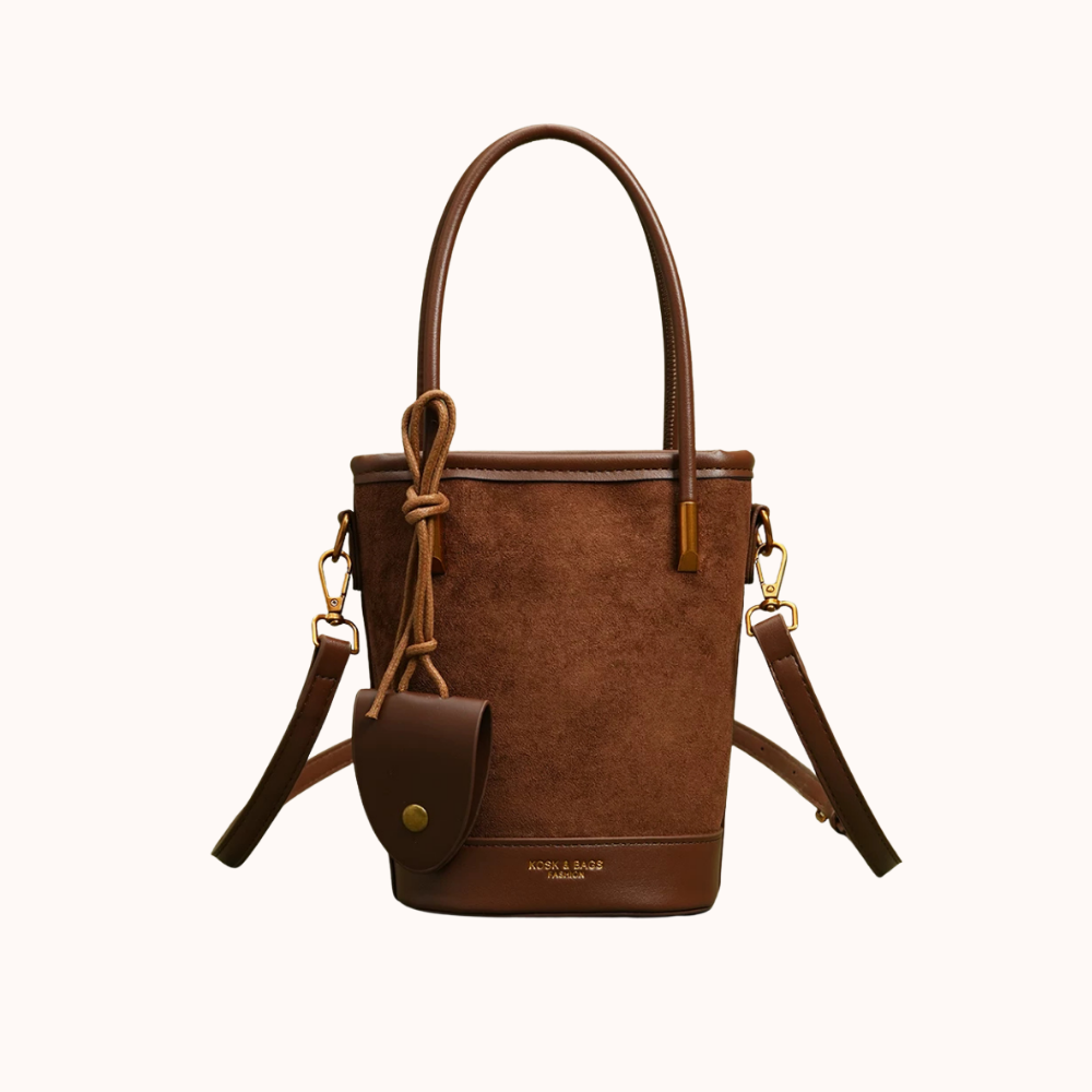Évora Suede-Look Bucket Bag