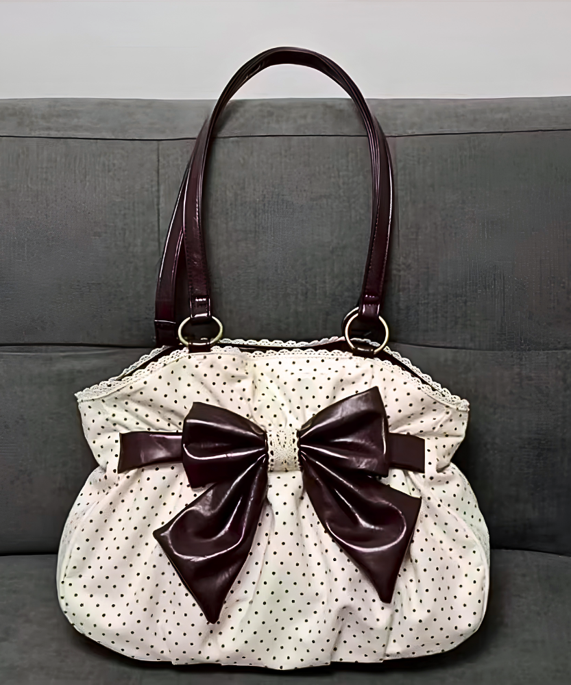 Kaly Ruched Bow Shoulder Bag