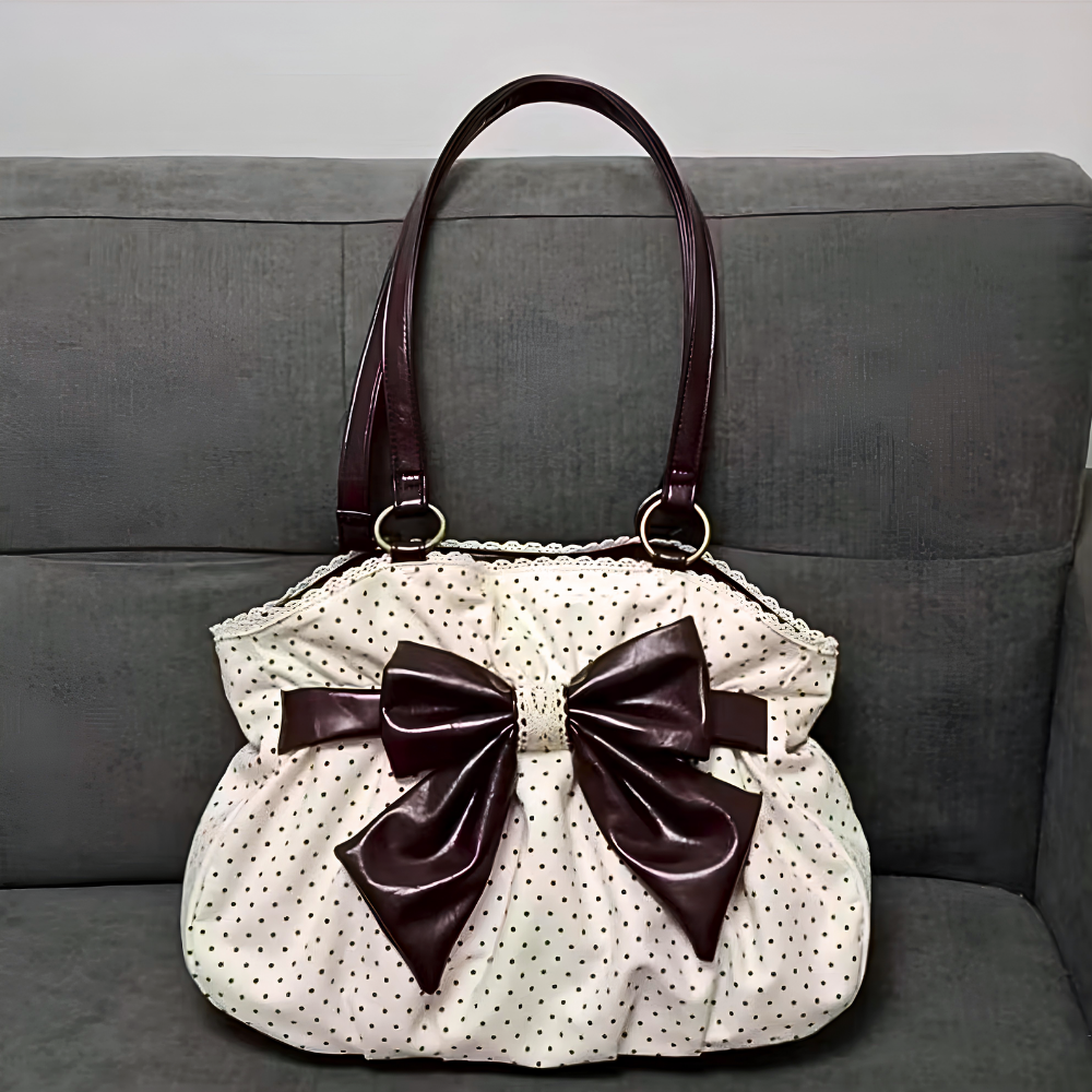 Kaly Ruched Bow Shoulder Bag