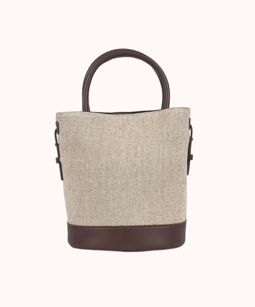 Serah Vegan Leather Crossbody Bucket Bag
