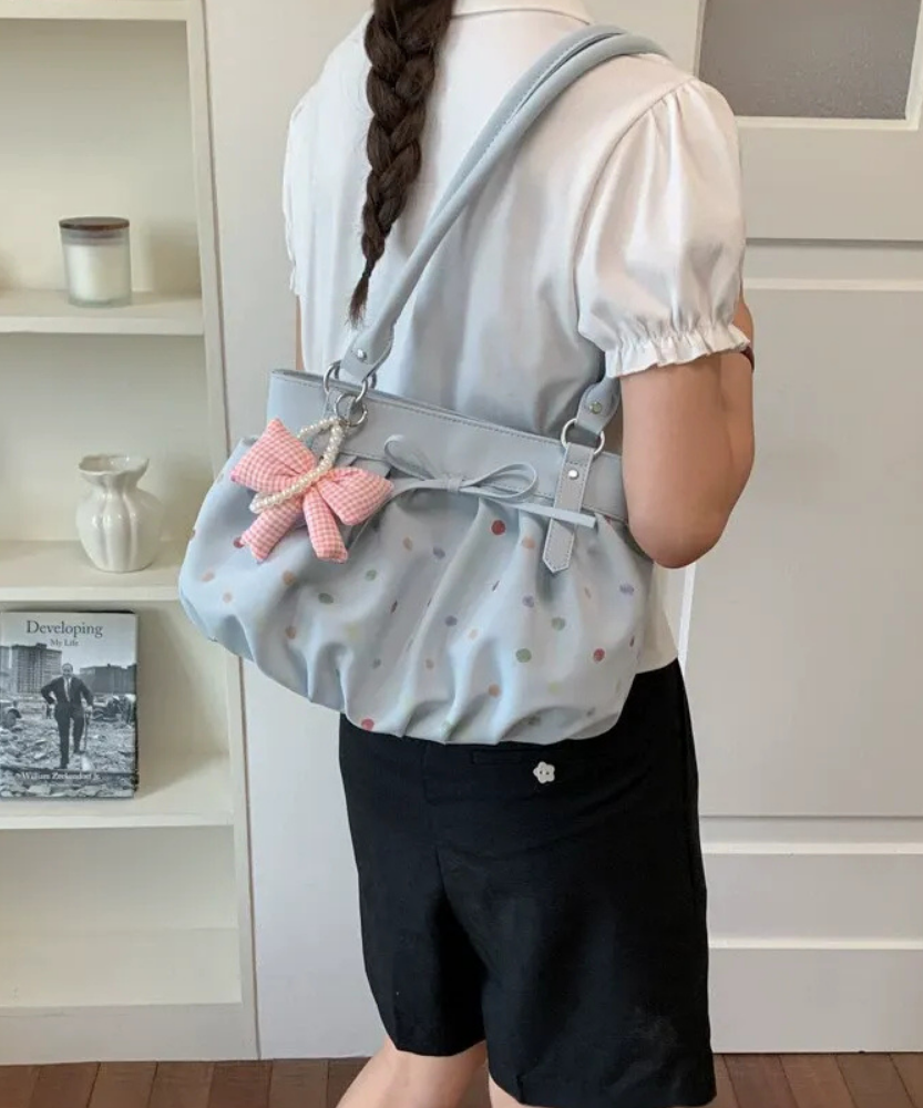 Caspina Polka Dot Shoulder Bag