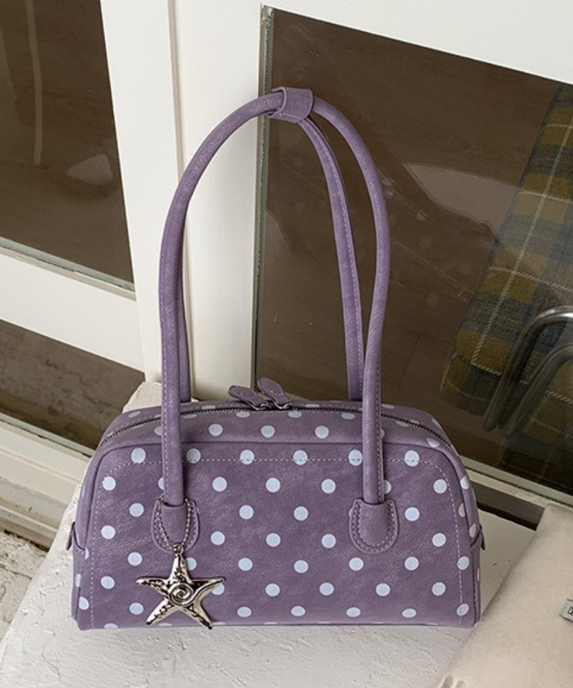 Poléris Polka Dot Barrel Bag