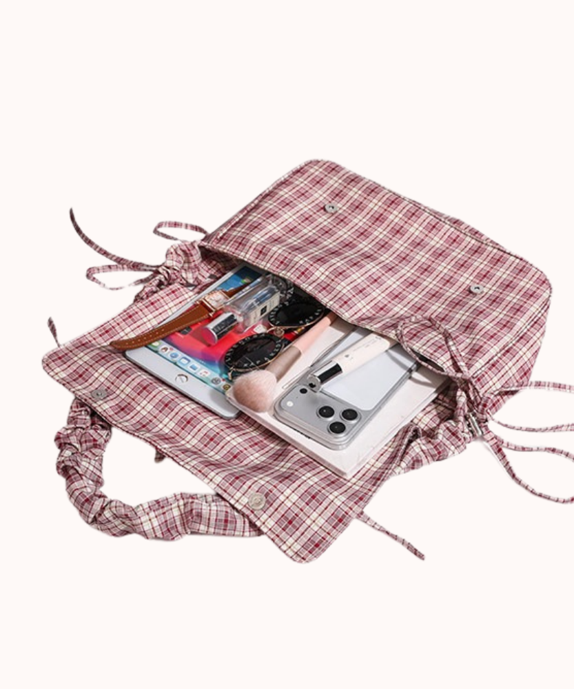 Quivara Plaid Shoulder Bag