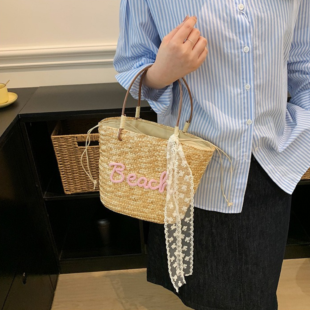 Marcelline Woven Mini Tote Bag