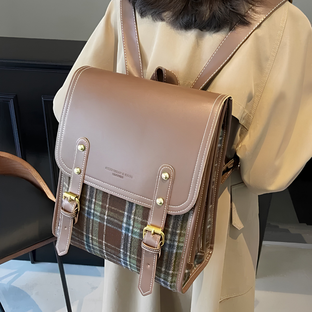 Kavira Plaid Backpack