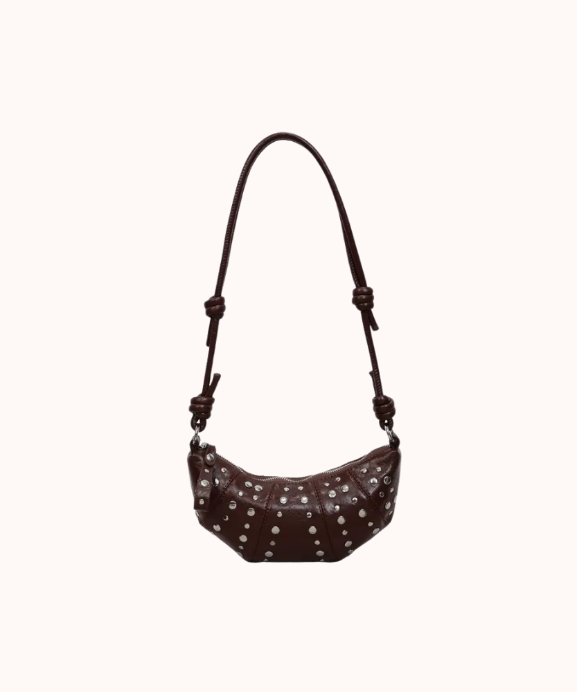 Tavrina Studded Croissant Shoulder Bag