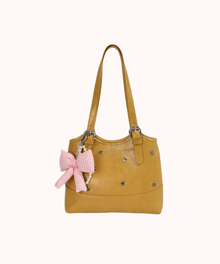 Perlisa Bow Charm Shoulder Bag