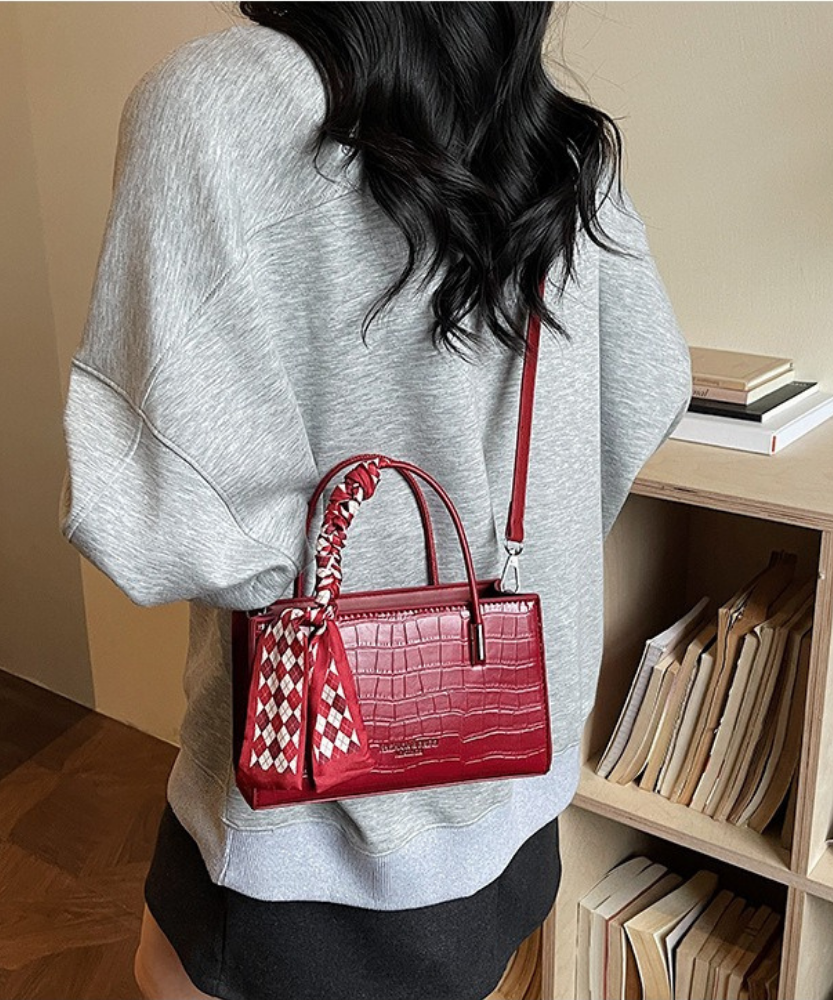 Novera Croc-Embossed Mini Shoulder Bag