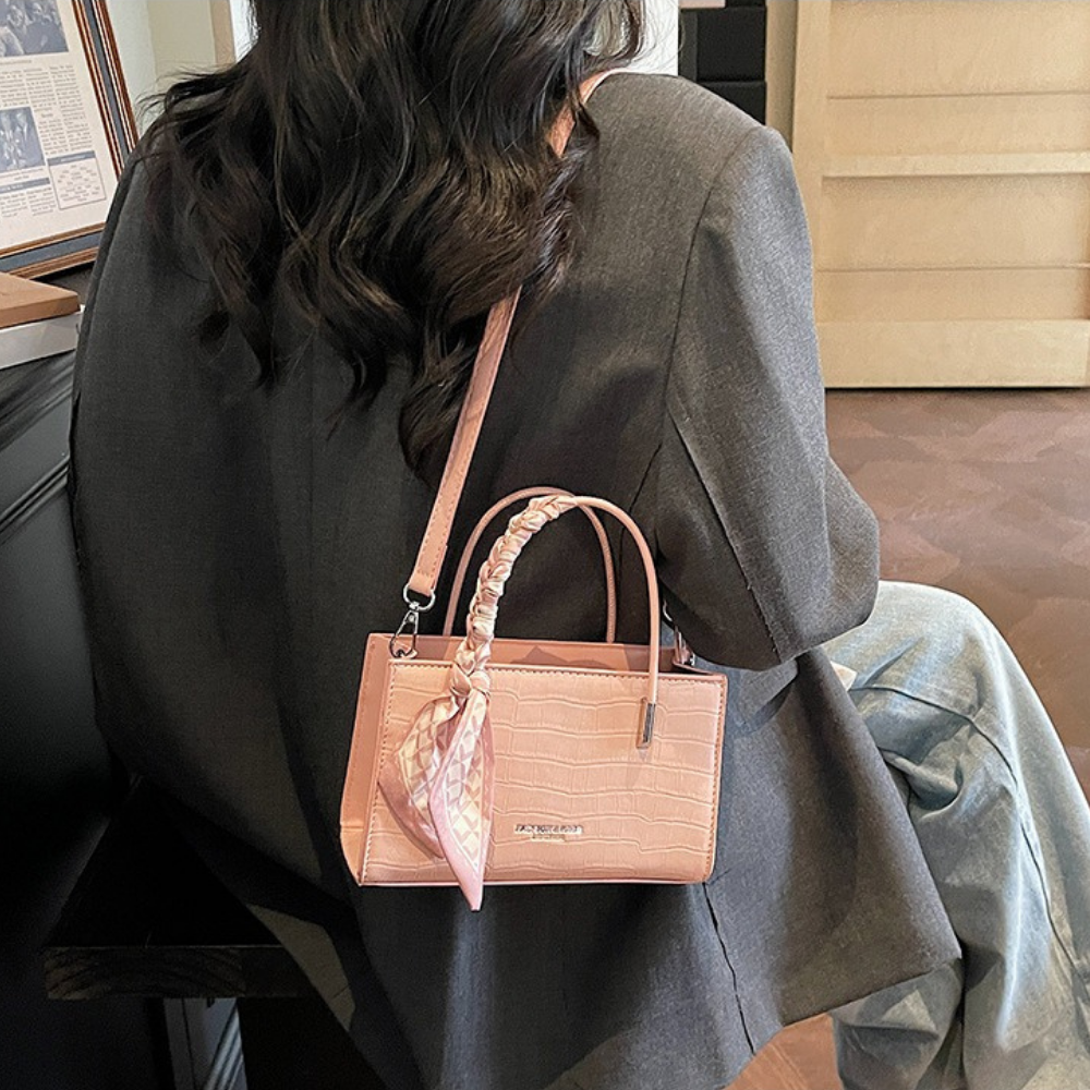Novera Croc-Embossed Mini Shoulder Bag