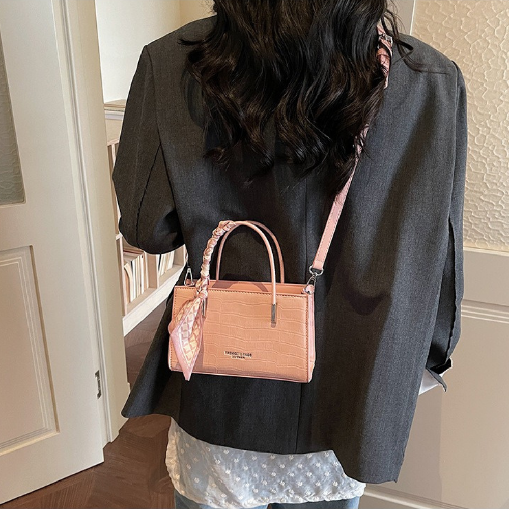 Novera Croc-Embossed Mini Shoulder Bag