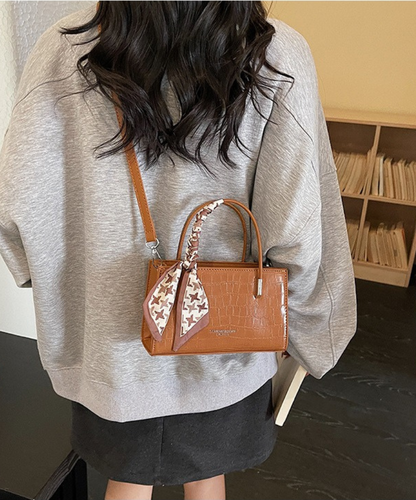 Novera Croc-Embossed Mini Shoulder Bag