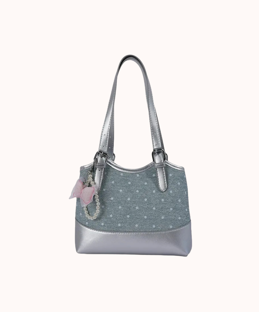 Noirette Bow Charm Shoulder Bag