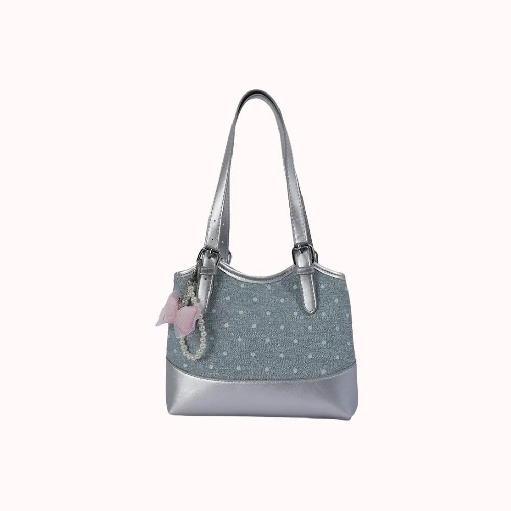 Noirette Bow Charm Shoulder Bag