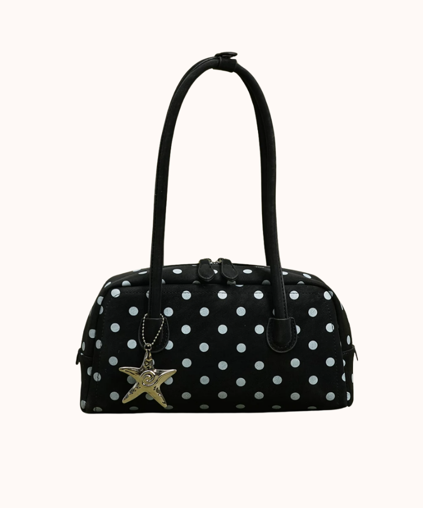 Poléris Polka Dot Barrel Bag