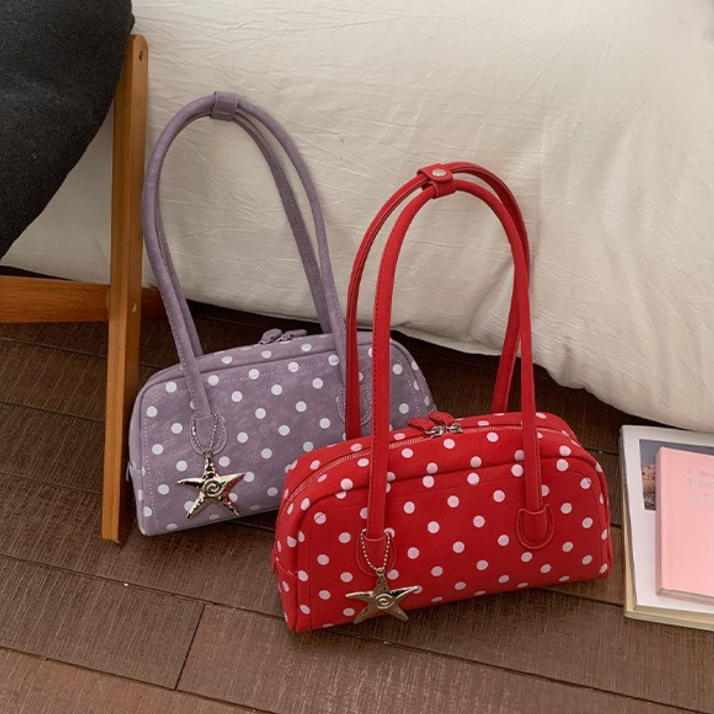 Poléris Polka Dot Barrel Bag