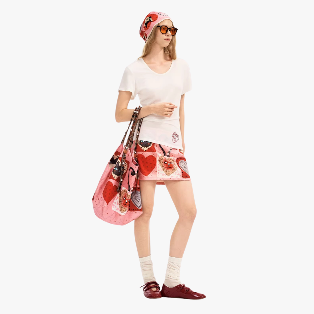 Cœuria Cat Print Shoulder Bag